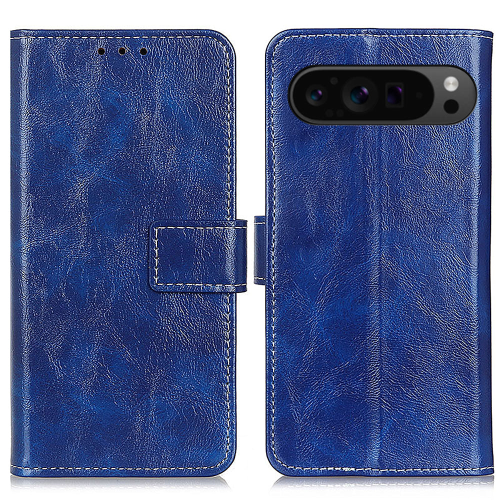 For Google Pixel 9 Pro Case Retro Style PU Leather+TPU Shockproof Phone Shell For Google Pixel 9 Pro Case Retro Style PU Leather+TPU Shockproof Phone Shell